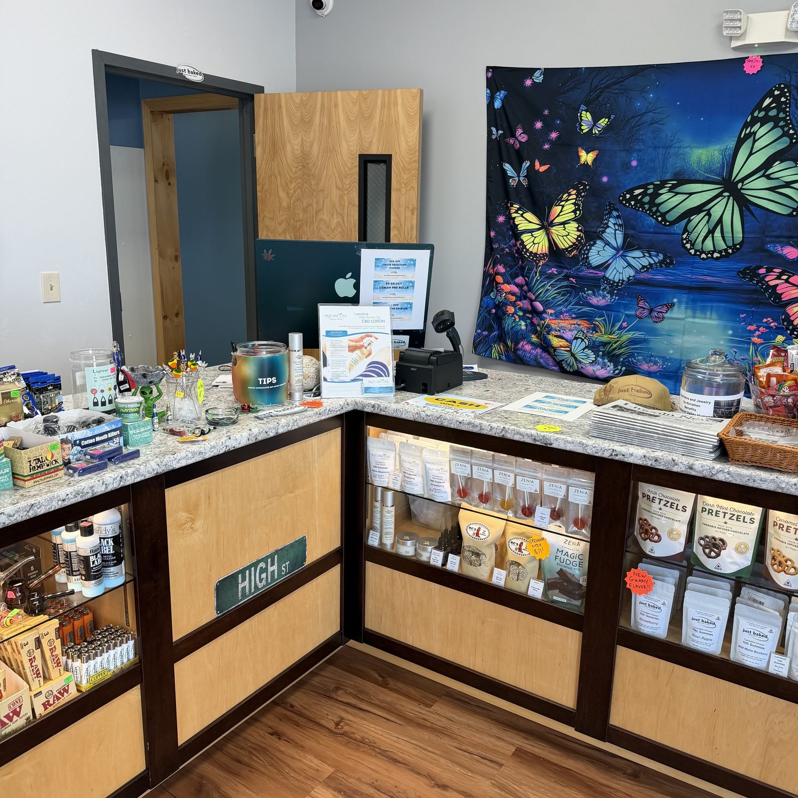 Inside Just Baked in Lincoln, Maine